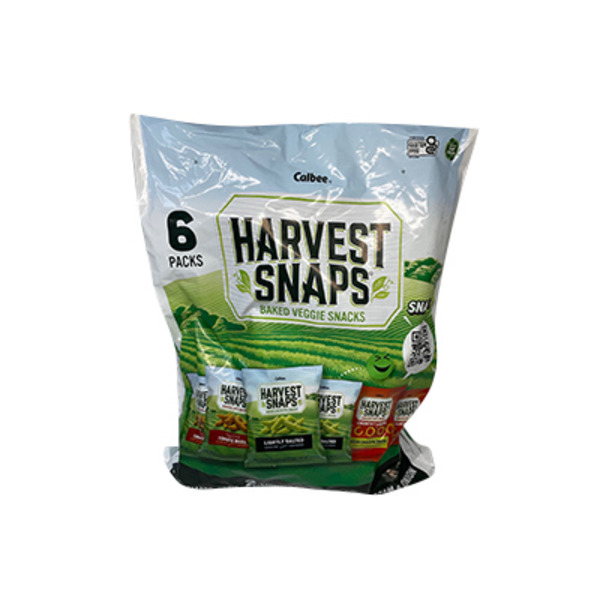 Harvest Snaps Snacks, Baked Veggie, Assorted, 6 Packs