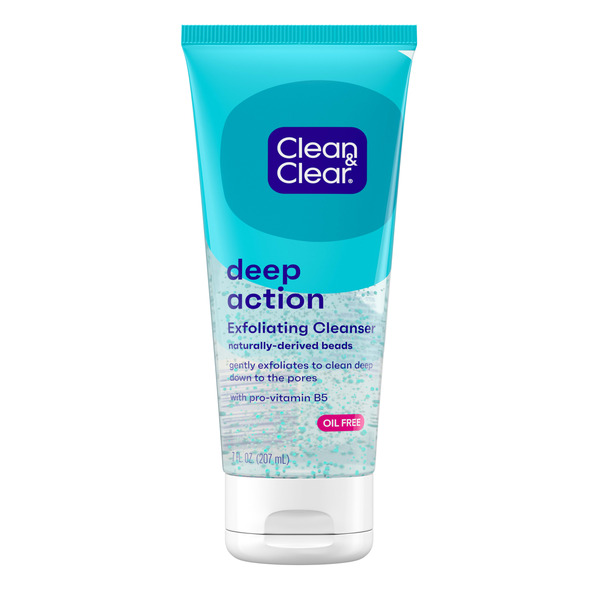 AHOU 洗顔料 DEL-Vけんじ Clean & Clear Oil-Free Deep Action Exfoliating Facial Wash, 7 fl