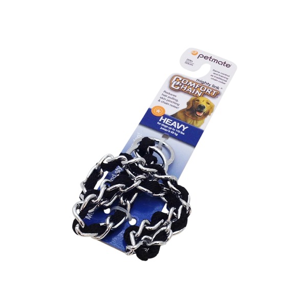 Petmate Mighty Link Large Comfort Chain Dog Collar In Black 20