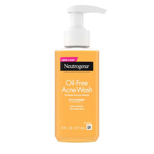 Neutrogena Oil-Free Acne Face Wash, 2% Salicylic Acid, 9.1 fl oz - 6 fl oz