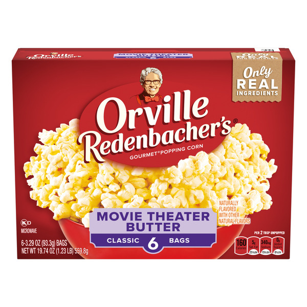 Orville Redenbacher Movie Theater Butter Popcorn, Microwave Popcorn