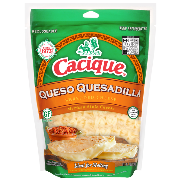 CRDP原料1g Cacique Shredded Cheese, Queso Quesadilla, Mexican Style Same-Day