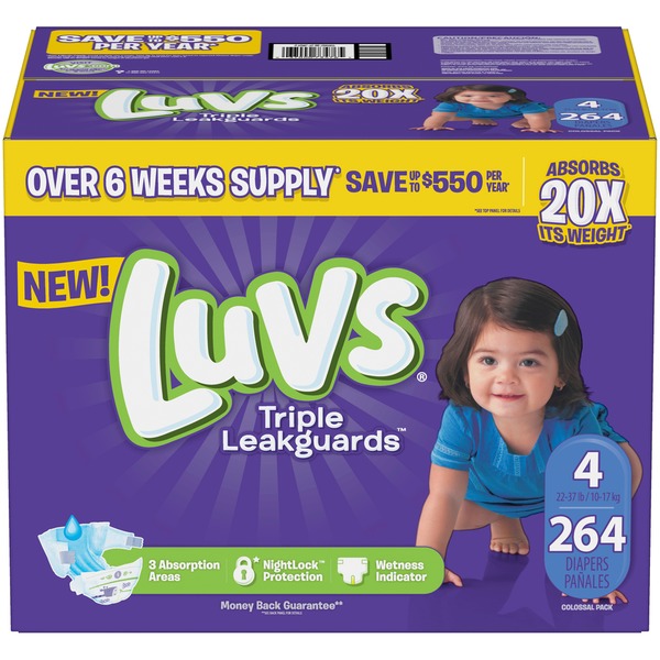 luvs size 4 weight