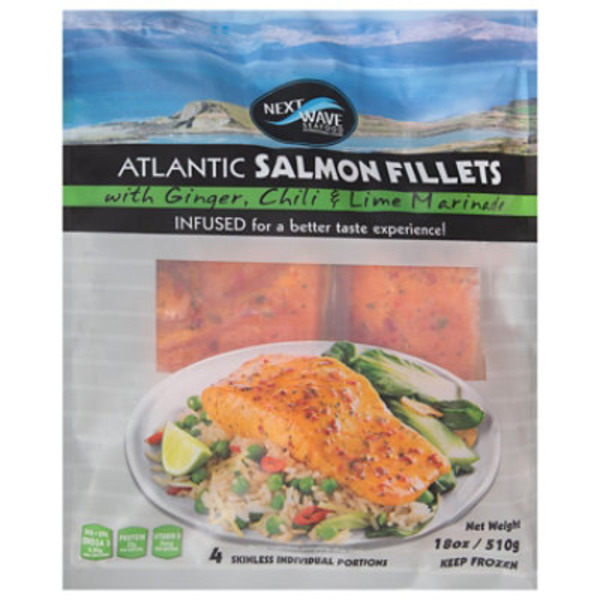 Next Wave Seafood Atlantic Salmon Fillets With Ginger Chili & Lime Marinade