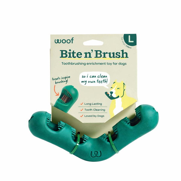 Woof Bite n' Brush Dog Toy, Large