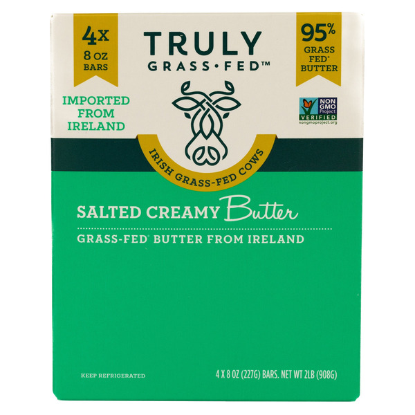Truly Grass Fed Salted Creamy Butter, 8 oz, 4-count