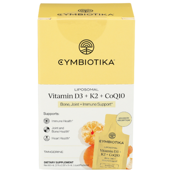 Cymbiotika Tangerine Liposomal Vitamin D3 + K2 + CoQ10 12 Pack