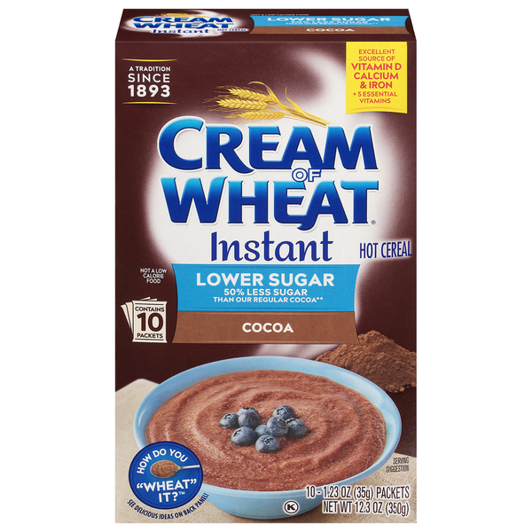 Cream of Wheat Lower Sugar Instant Cocoa Hot Cereal