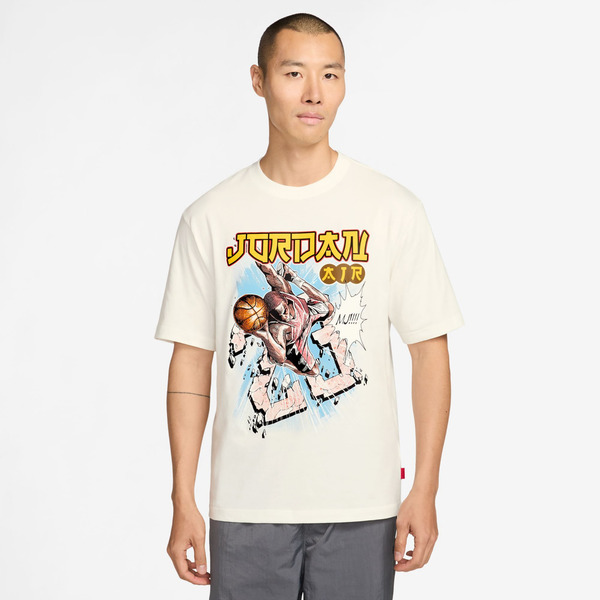 Jordan Men's Brooklyn Anime Graphic T-Shirt, XL - Sail