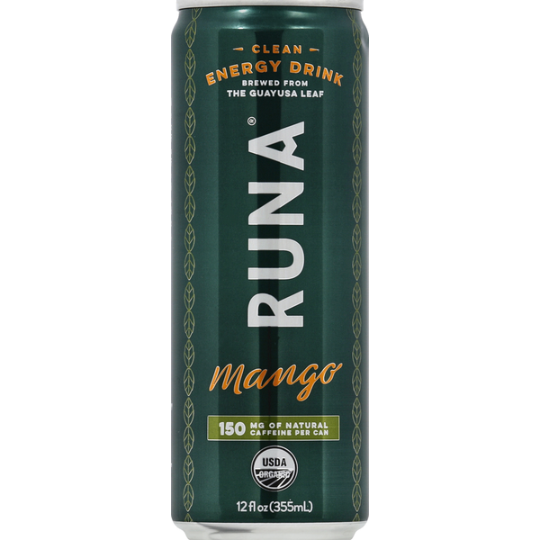 RUNA Energy Drink, Clean, Mango Same-Day Delivery or Pickup