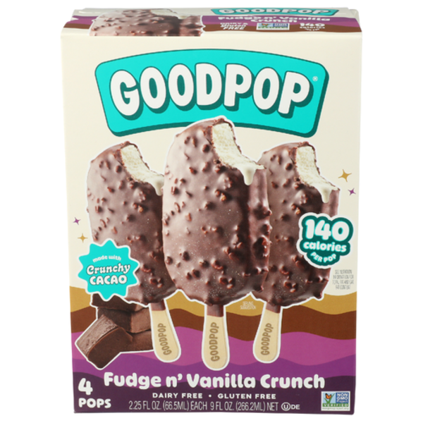 Goodpop Fudge N' Vanilla Crunch Dipped Bars 4 Pack