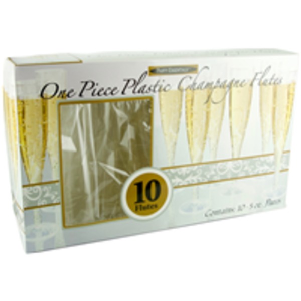 [Champagne] CDセット Party Essentials 50 Ounce One Piece Plastic Champagne Flutes Same