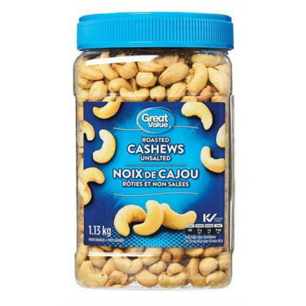 Walmart Great Value Unsalted Roasted Cashews Same-Day Delivery | Instacart