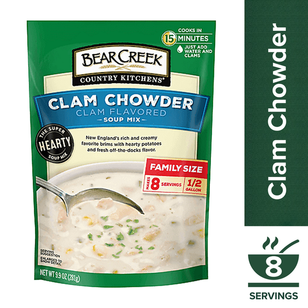 Bear Creek Soup Mix, Clam Chowder, Family Size Same-Day Delivery