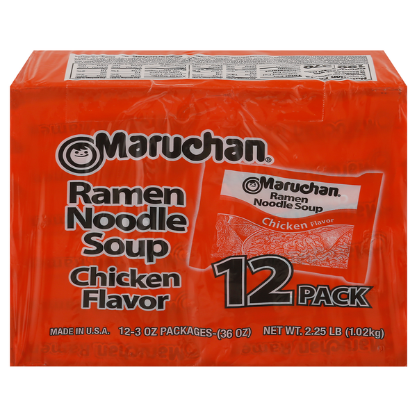 maruchan.paaan RAMEN Chicken Flavor Ramen Noodle Soup 12/PK Same-Day