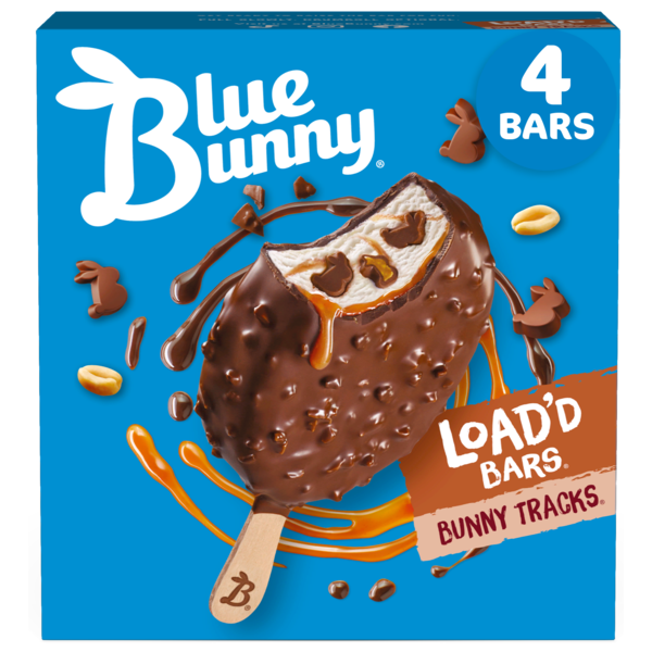 Blue Bunny Load'd Bars Bunny Tracks, Frozen Dessert Same-Day
