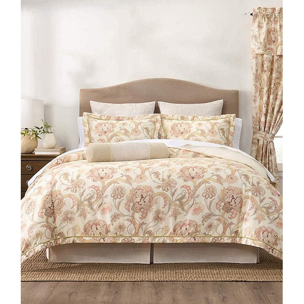 Rose Tree Eden Jacobean Floral Corded Trim Comforter Set