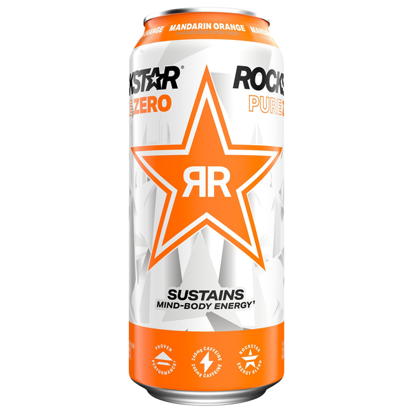 Rockstar Pure Zero Mandarin Orange Energy Drink Same-Day Delivery