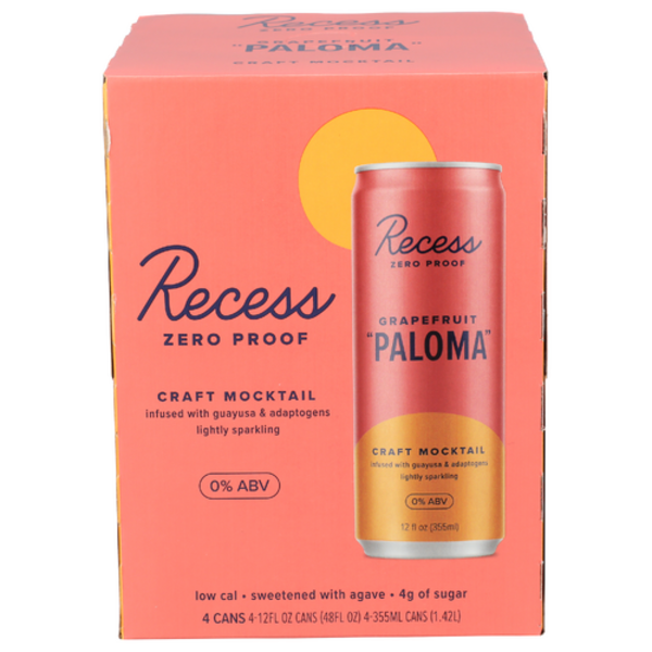Recess Grapefruit "Paloma" Craft Mocktail 4 Pack
