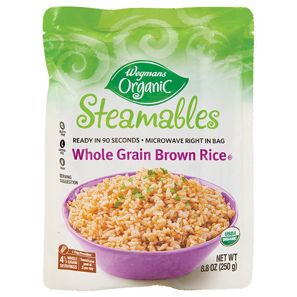 Wegmans Rico Rice Wegmans Wegmans Organic Steamables, Whole Grain Brown Rice Same-Day ...