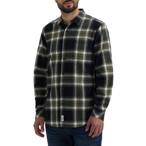 Frank & Oak Men's Long Sleeve Flannel Shirt, M