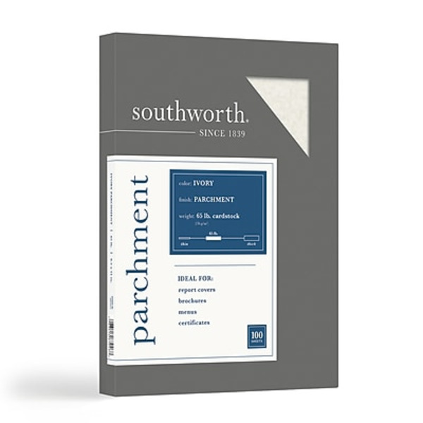 Neenah Paper Southworth Z980CK 8.5" x 11" 65 Pounds 100% Brightness Specialty Paper