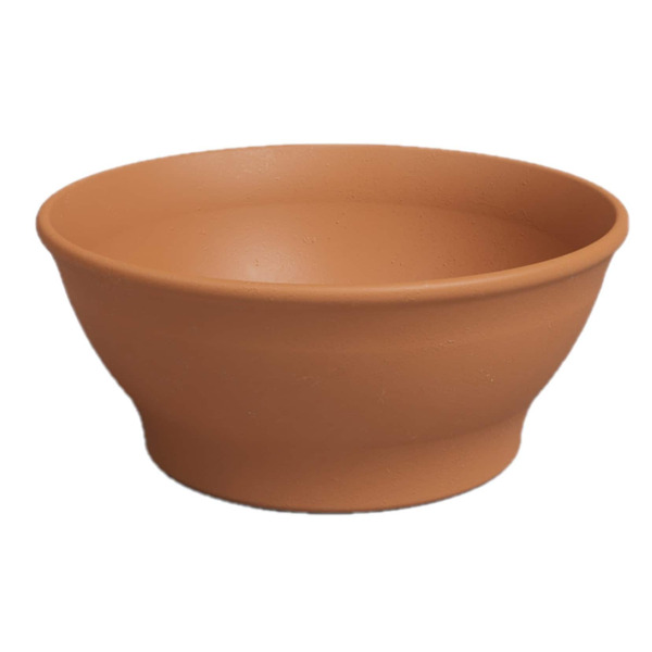 Artevasi 13-in W x 13-in L x 5-in H Terracotta Terracotta Round Indoor Low bowl planter