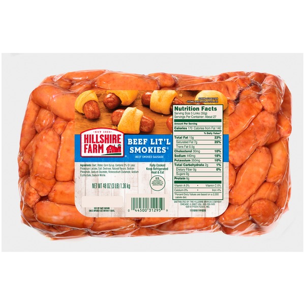 Hillshire Farm Beef Lit'l Smokies® Smoked Sausage, 48 oz. (48 oz