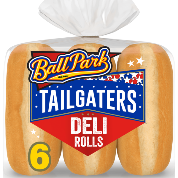 Ball Park Tailgaters White Deli Rolls, 6 count, 15 oz