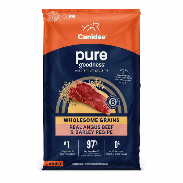 Canidae Real Angus Beef & Barley Recipe Pure Goodness Wholesome Grains Adult Dog Food