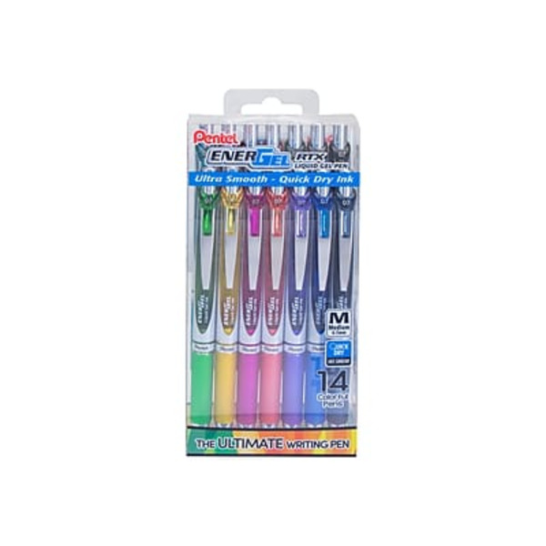 Pentel EnerGel RTX Retractable Gel Pens - Assorted Ink - Medium Point