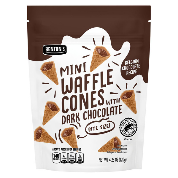 Benton's Mini Waffle Cones - Dark Chocolate