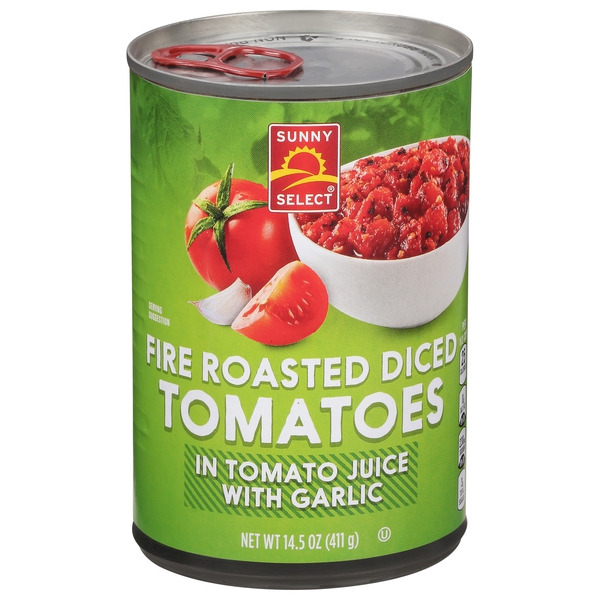 tomatoさん Sunny Select Tomatoes in Tomato Juice with Garlic, Fire Roasted