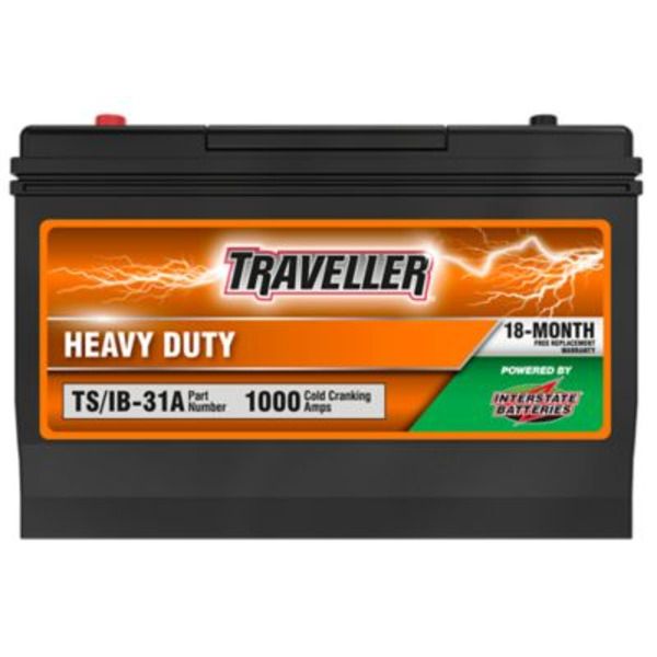 Traveller 12V 1,000 CCA Interstate Heavy-Duty Tractor Battery, TS/IB-31A-H