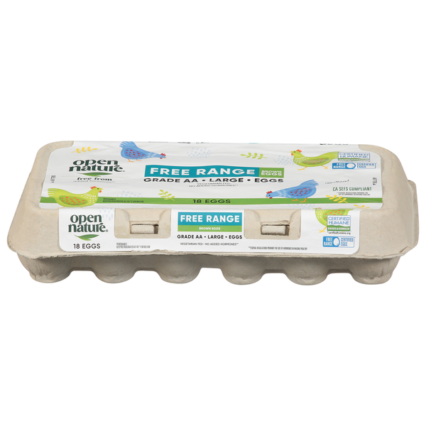 Open Nature Eggs, Brown, Grade AA, Free Range, Large