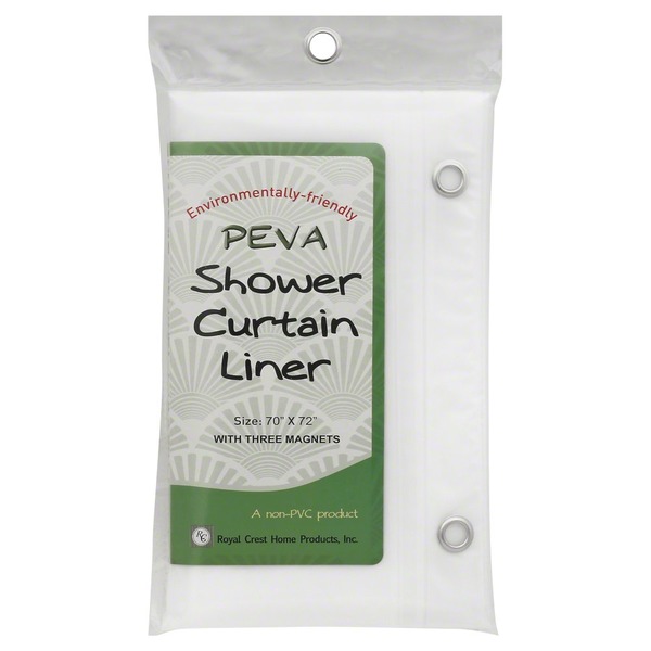 Royal Crest Shower Curtain Liner With Three Magnets Peva 1 Each