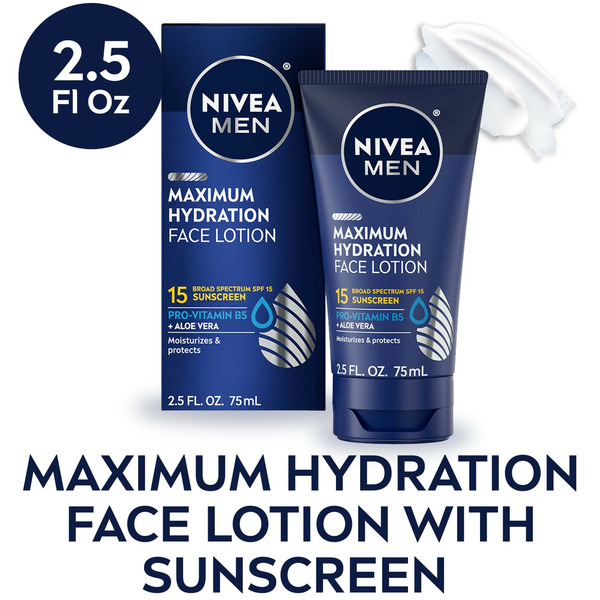 NIVEA Men Maximum Hydration Face Lotion With SPF 15 - 2.5 fl oz