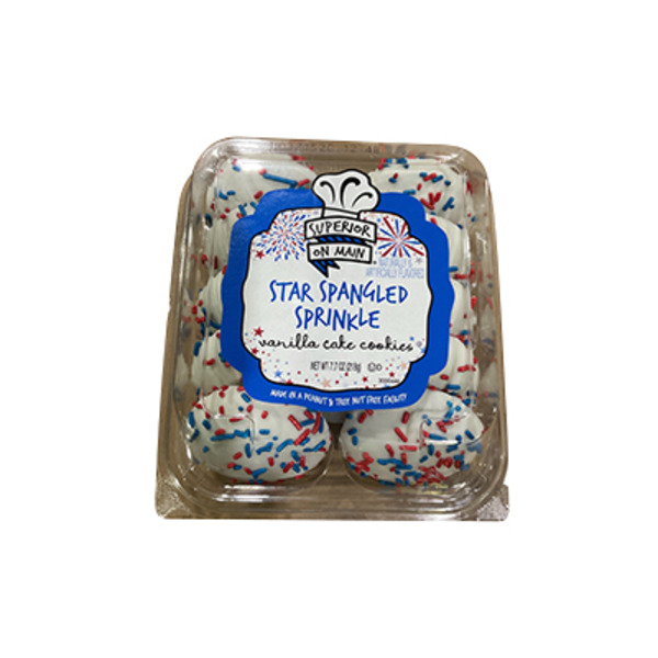 Superior On Main Cookies, Vanilla Cake, Star Spangled Sprinkle