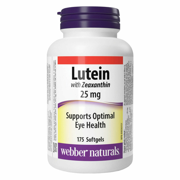 Webber Naturals Extra Strength 25mg Lutein Supplement