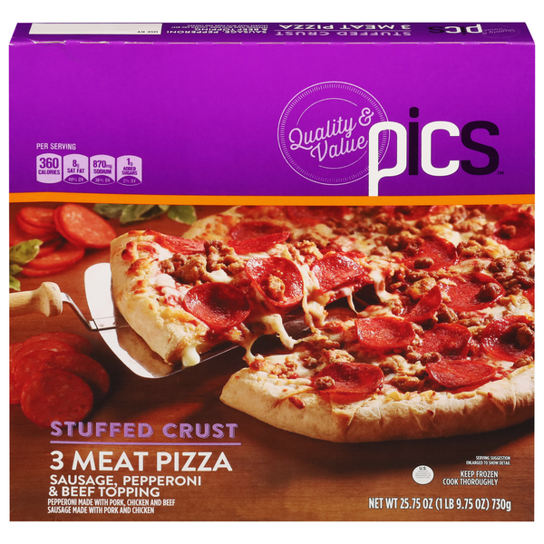 PICS Pizza, Stuffed Crust, 3 Meat Same-Day Delivery or Pickup