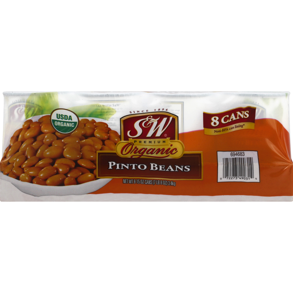 S&w Pinto Beans, Organic, Premium (8 each) Instacart