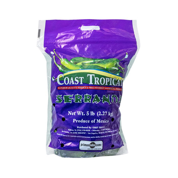 Serrano Peppers - 5 lb Bag