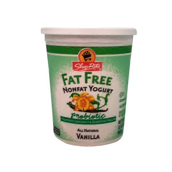ShopRite Probiotic Nonfat Yogurt, Vanilla (32 oz) Instacart