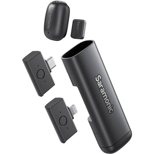 Saramonic Air-SE 2-Person Ultra-Mini Wireless Microphone System with USB-C & Lightning Receivers - Black