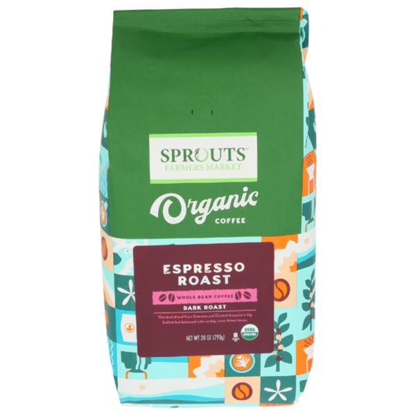 Sprouts Organic Espresso Roast Whole Bean Coffee Same-Day Delivery