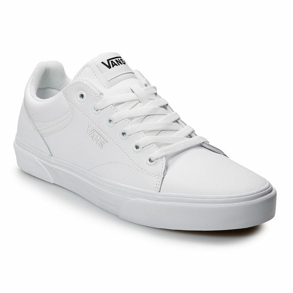 Vans Seldan Men's Leather Skate Shoes, Size: 11, White