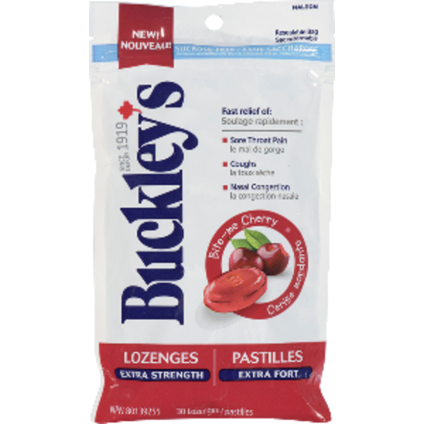 Buckley's Lozenges Extra Strength Bite me Cherry Same-Day Delivery