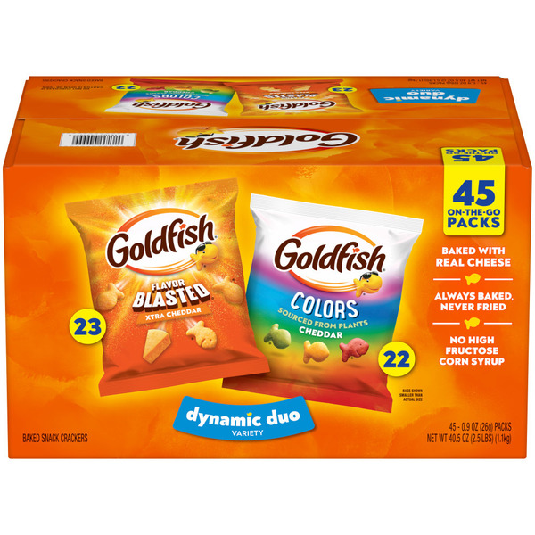 biggest box of extrea chedder gold fish Goldfish Whole Grain Cheddar Cracker 300 Theyre perfect during movie nights Goldfish, Flavor Blasted Xtra Cheddar
