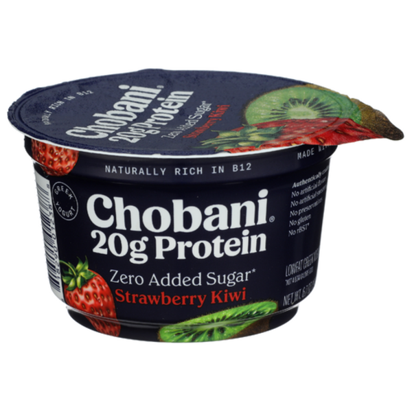Chobani Zero Added Sugar Lowfat Greek Strawberry Kiwi Yogurt Same