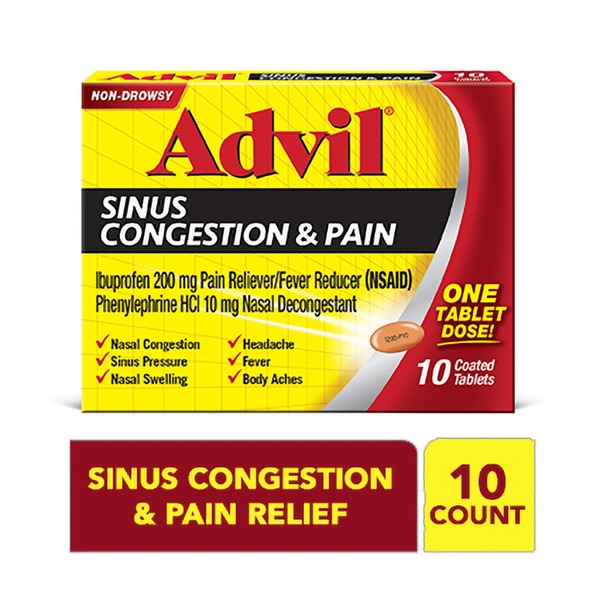 Advil Decongestant Medication (10 ct) from CVS Pharmacy® Instacart